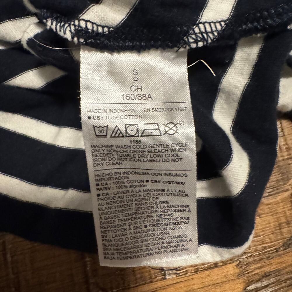 Old Navy Womens Small Navy White Striped Sleeveless Top Side Tie Muscle Tee - Picture 5 of 8